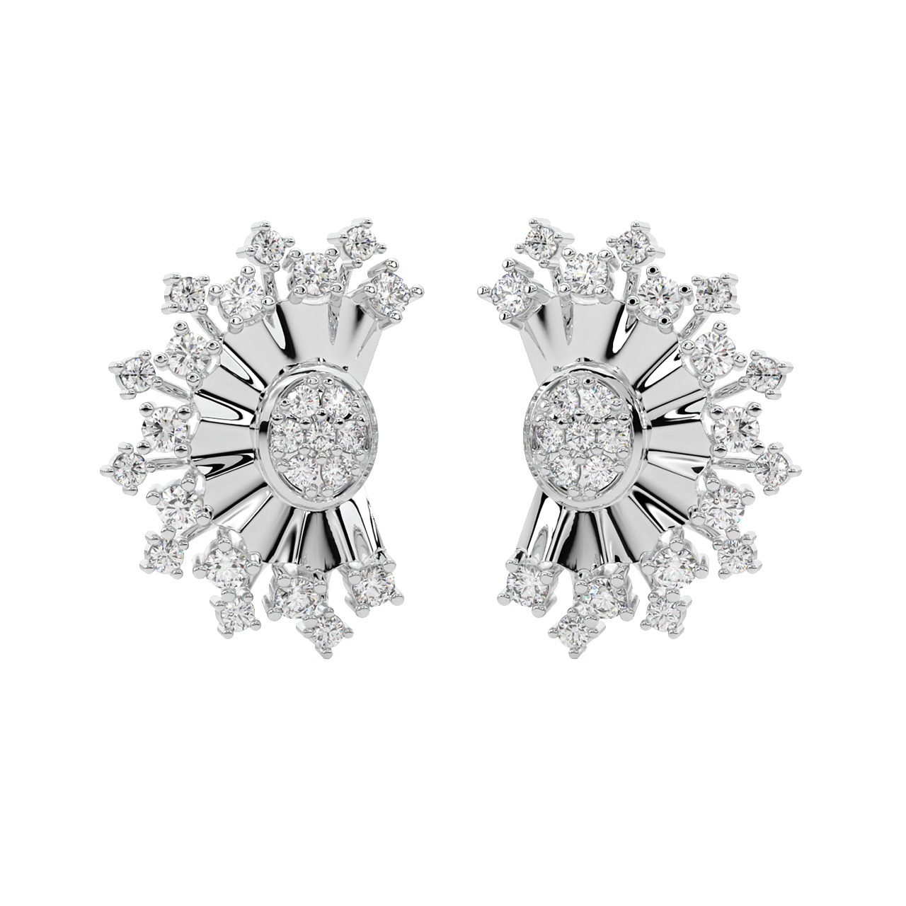 Harper Round Diamond Stud Earrings